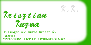 krisztian kuzma business card