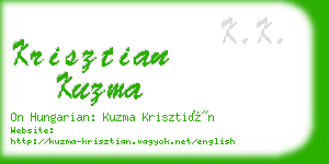 krisztian kuzma business card